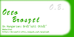 otto brosztl business card